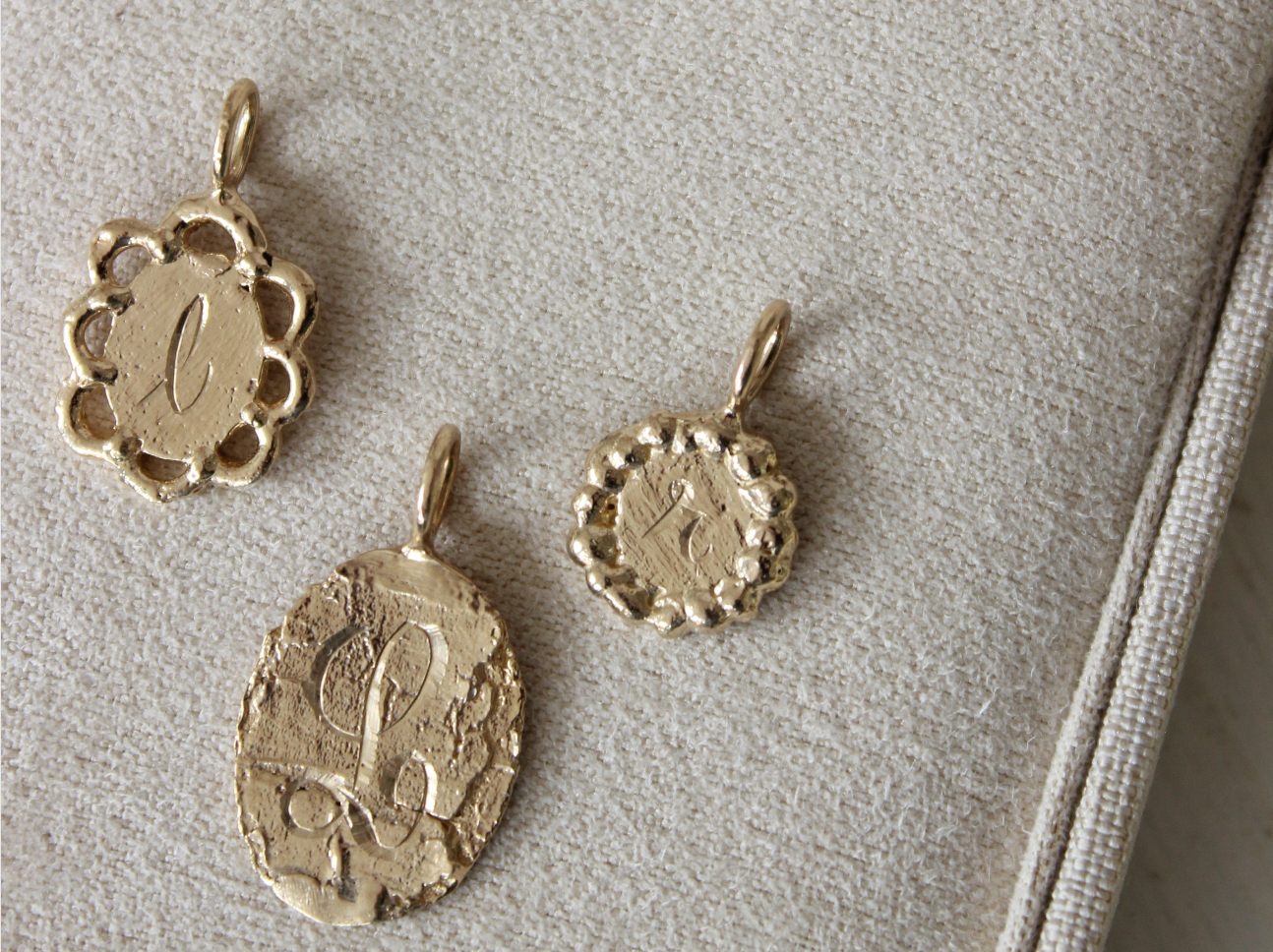 Custom-Story-Initial-Pendants Mary Frances Maker
