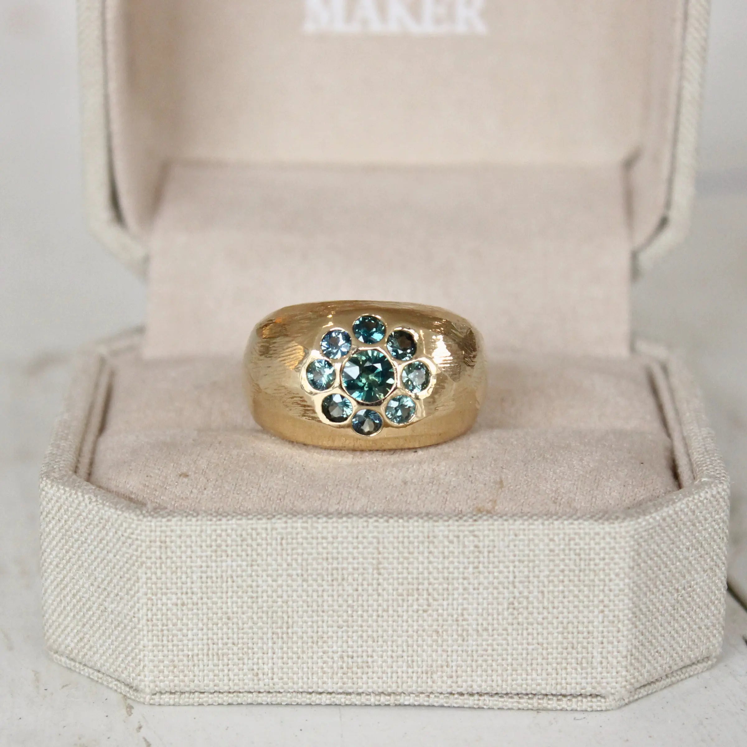 Australian Sapphire Bubble Ring Mary Frances Maker