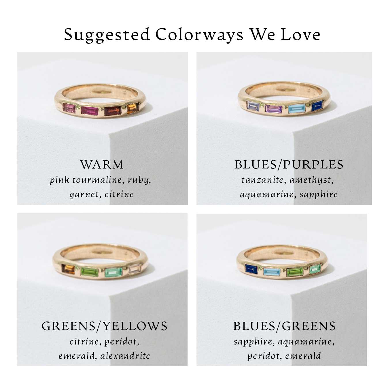 Baguette Birthstone Ring Mary Frances Maker