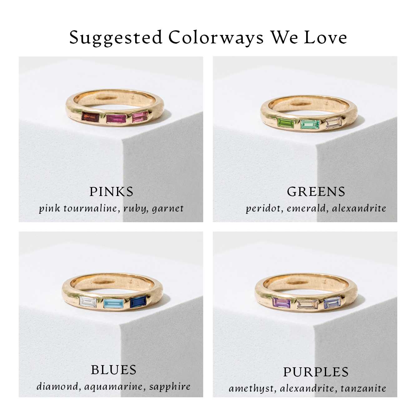 Baguette Birthstone Ring Mary Frances Maker