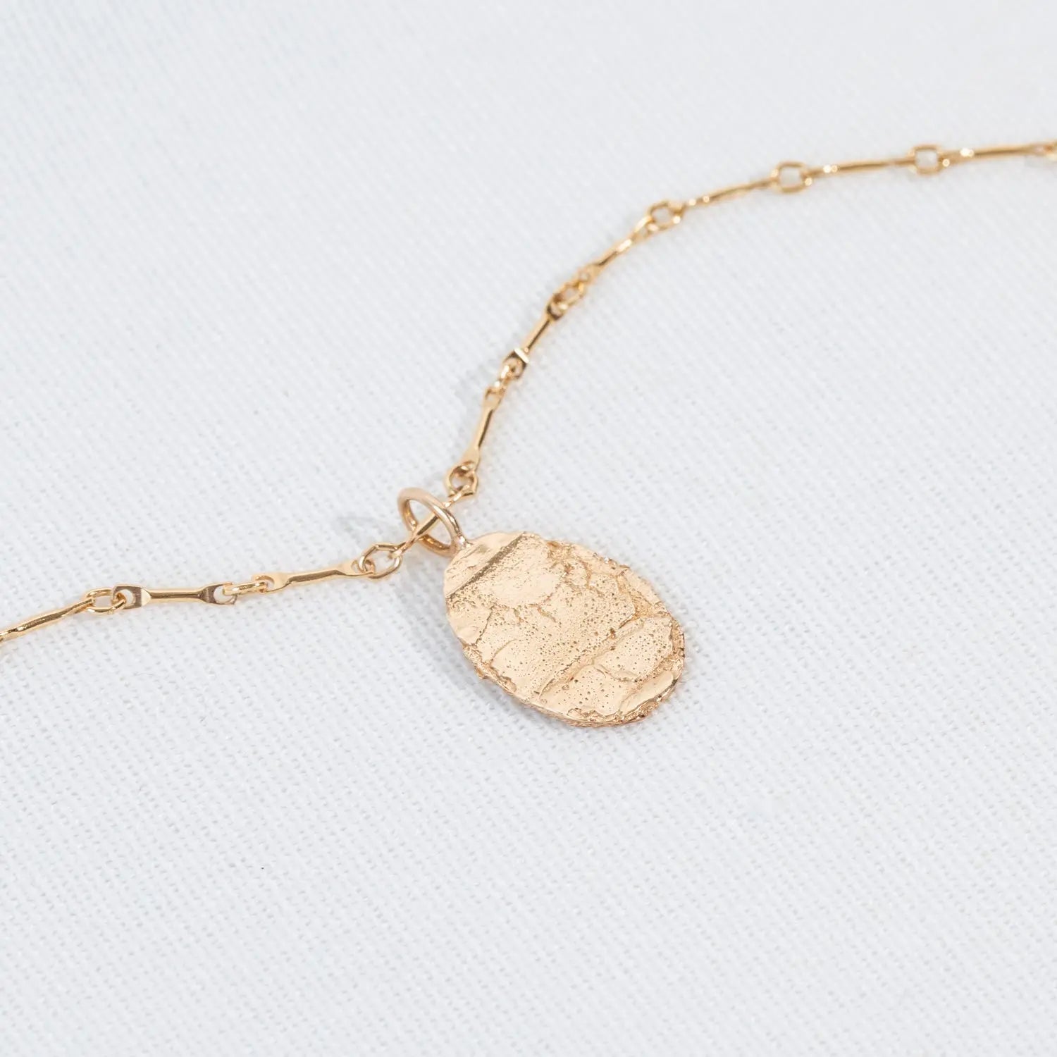 Birch Oval Pendant, Rooted Chain Mary Frances Maker