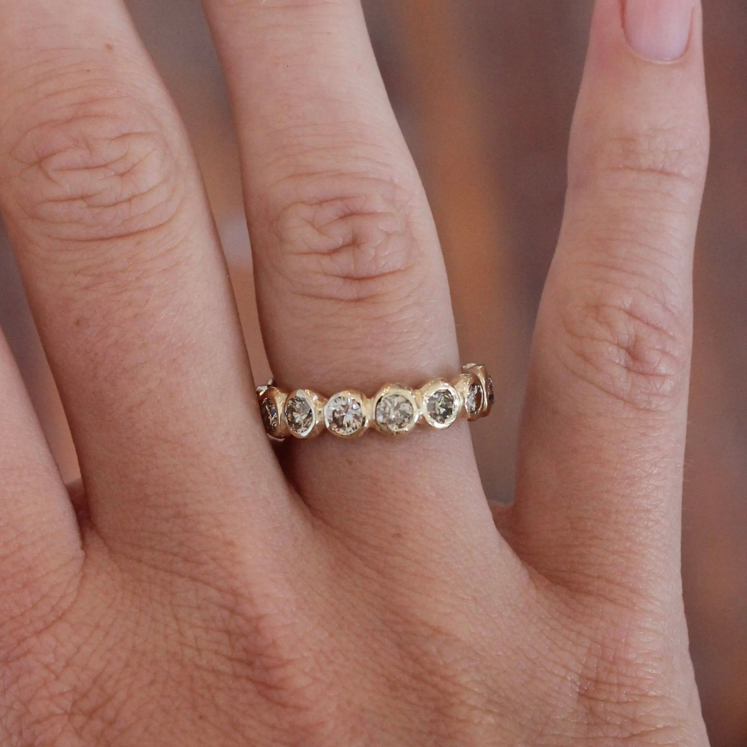 Champagne Diamond Ring Mary Frances Maker