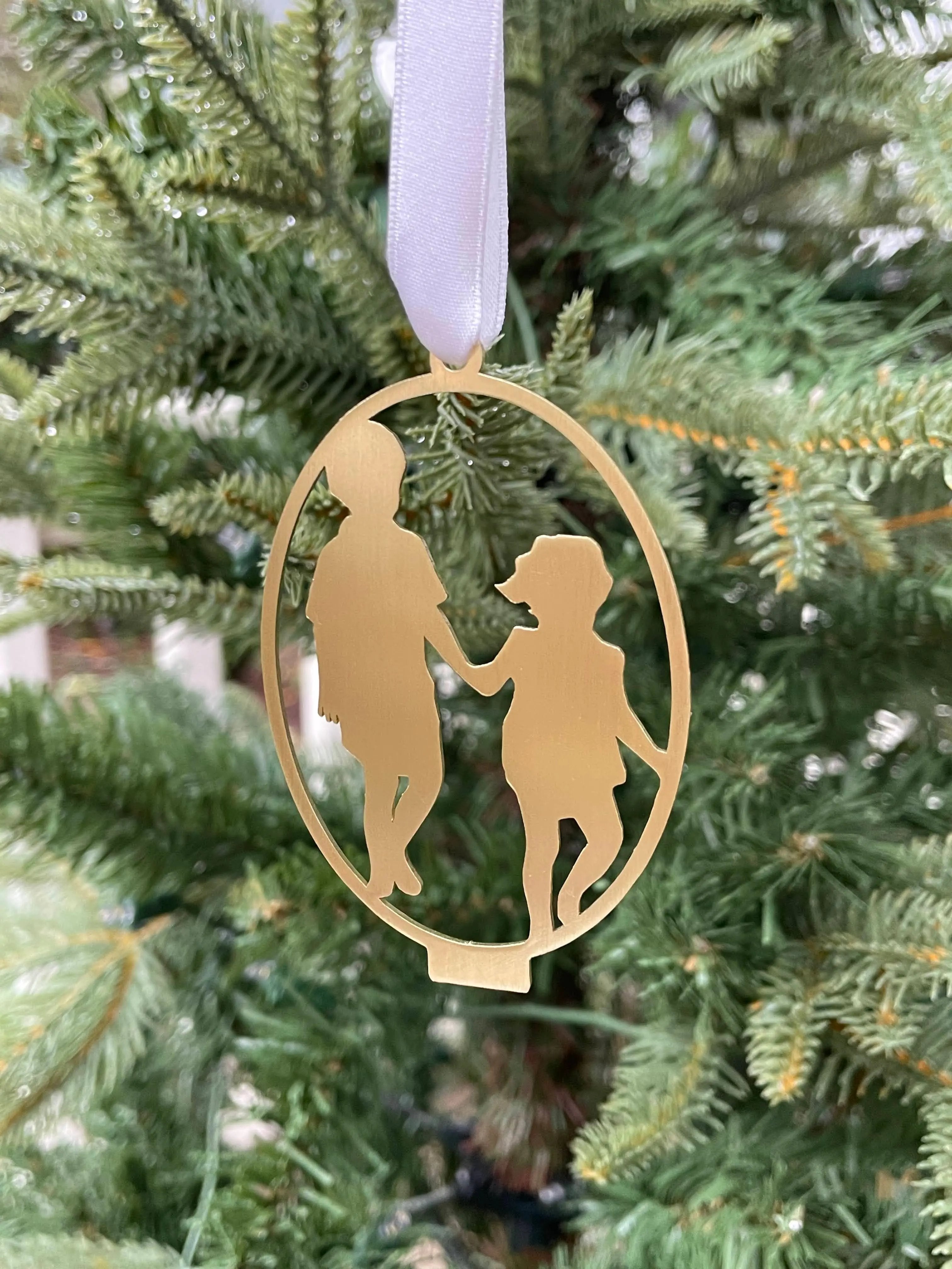 Custom Silhouette Ornament Mary Frances Maker