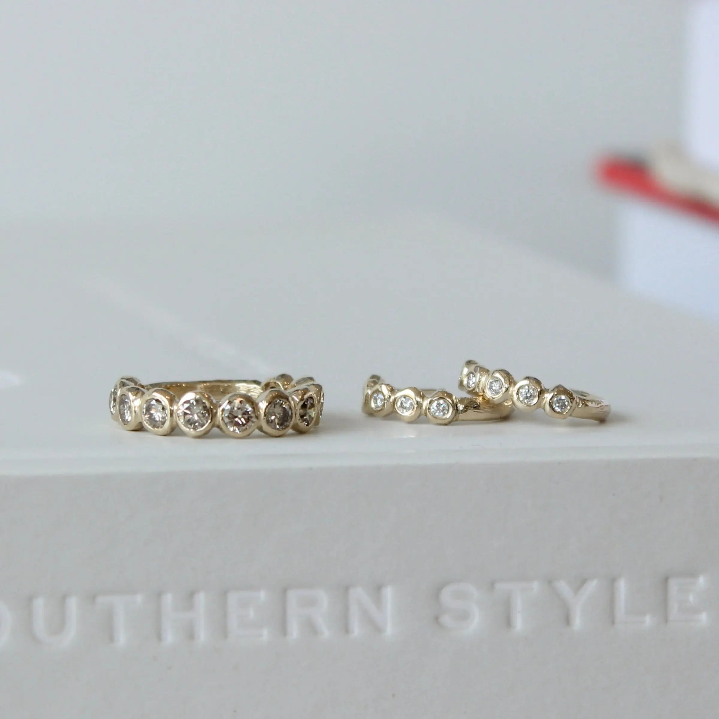 Diamond Hoop Earrings Mary Frances Maker
