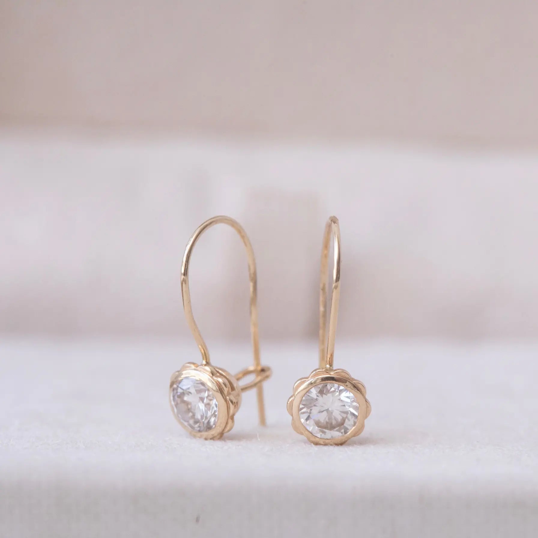 Diamond Scallop Drops — Quarter Carat Mary Frances Maker