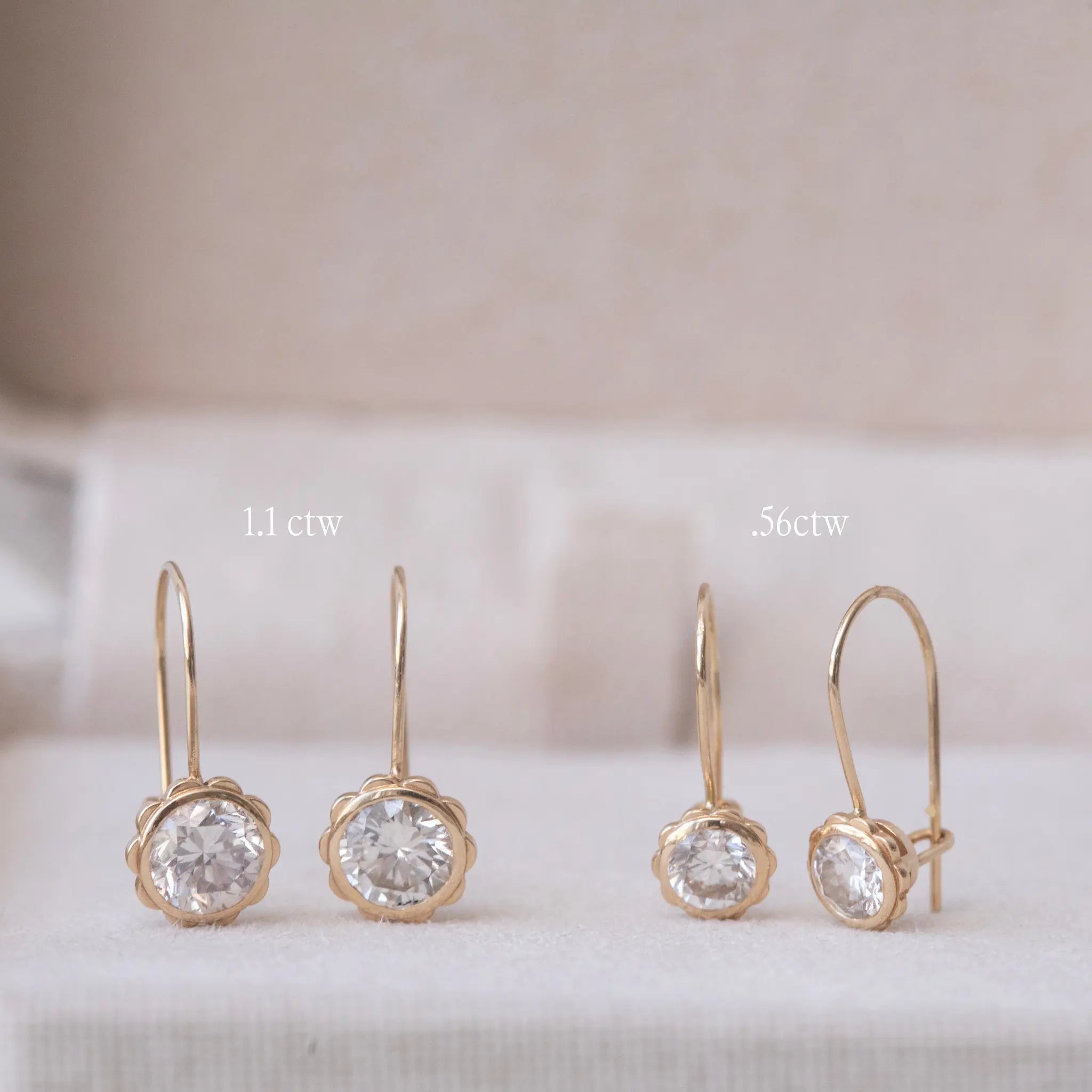 Diamond Scallop Drops — Quarter Carat Mary Frances Maker