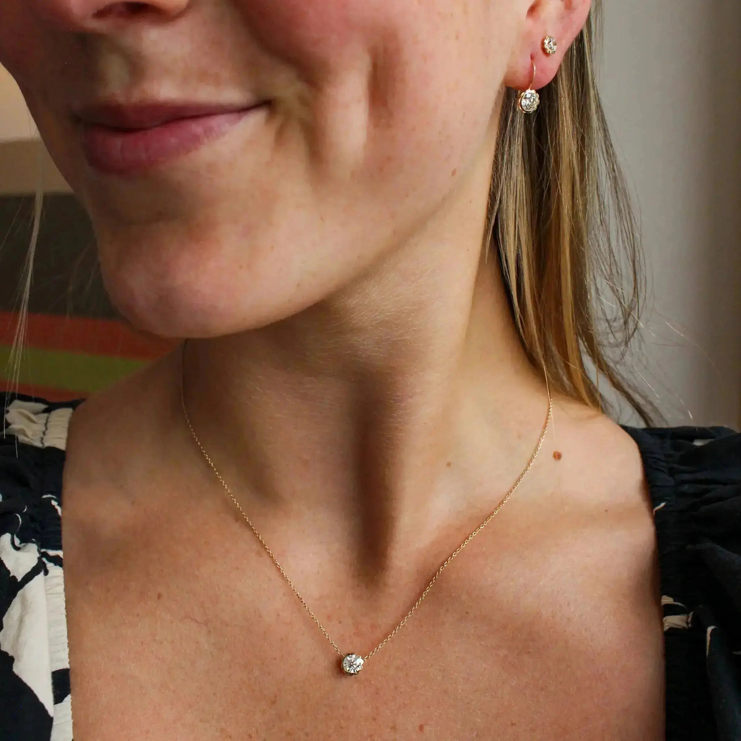 Diamond Scallop Drops, Half Carats (Copy) Mary Frances Maker