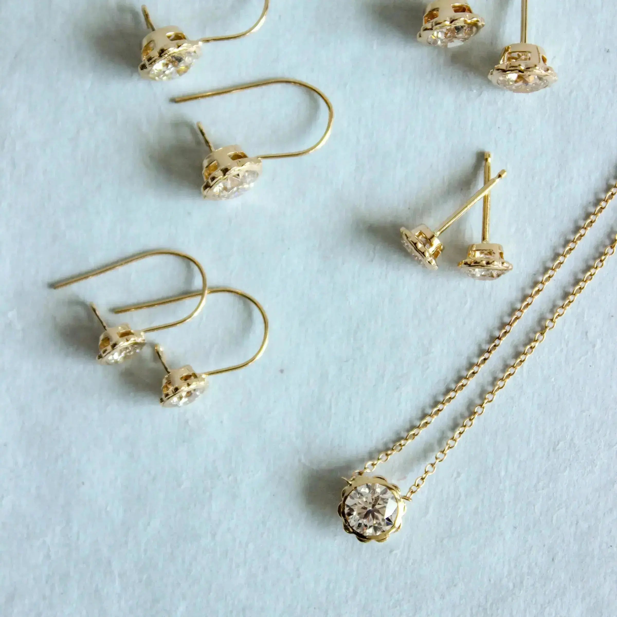 Diamond Scallop Drops, Half Carats (Copy) Mary Frances Maker