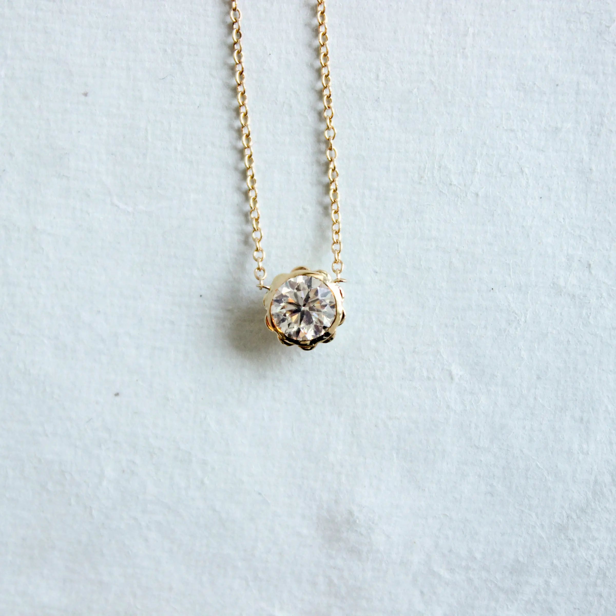 Diamond Scallop Necklace Mary Frances Maker
