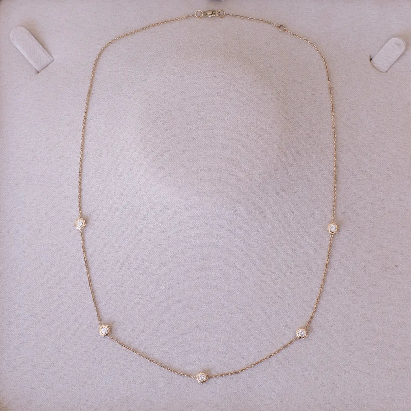 Diamond Scallop Station Necklace Mary Frances Maker