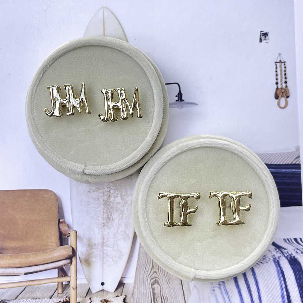 Initial Cufflinks, White Gold Mary Frances Maker