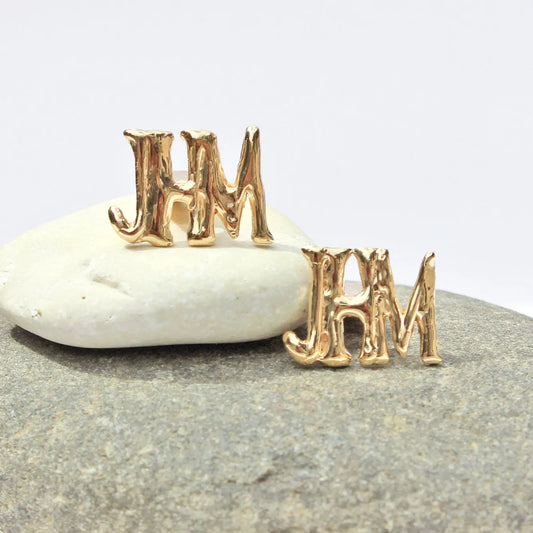 Initial Cufflinks, Yellow Gold Mary Frances Maker