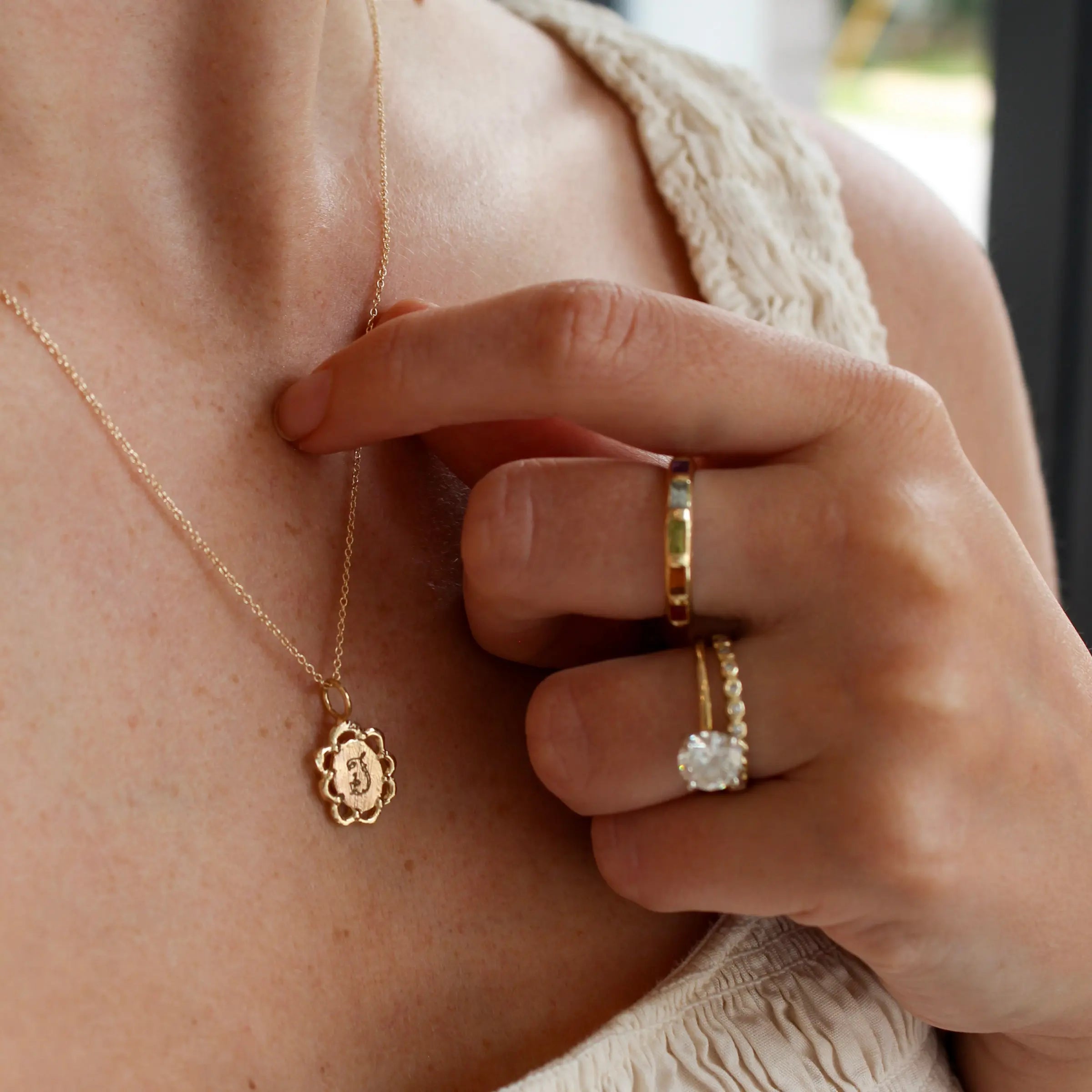 MFM x Emily Mayne Scallop Pendant Necklace Mary Frances Maker