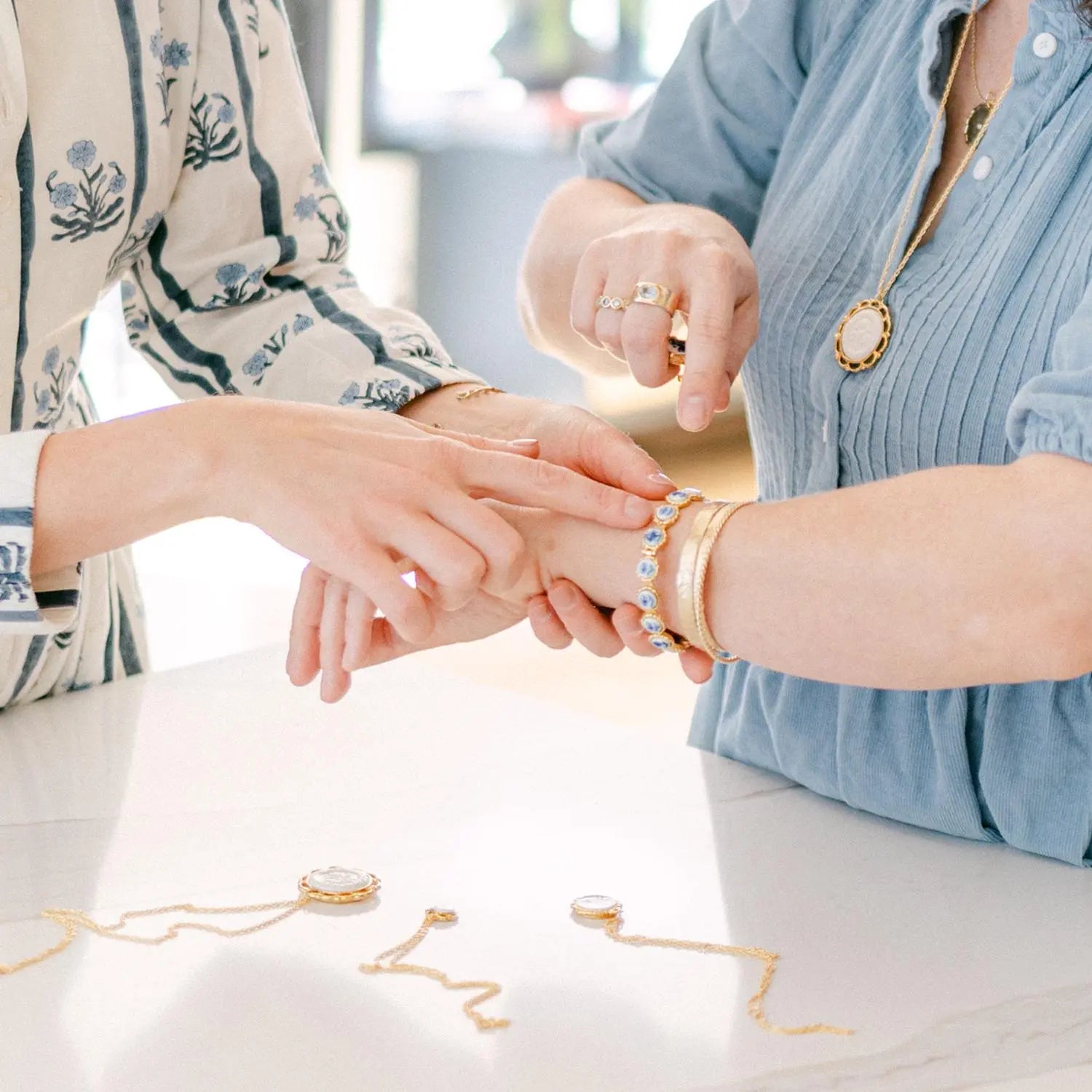 MFM x MC Rosette Botanical Bangle Mary Frances Maker