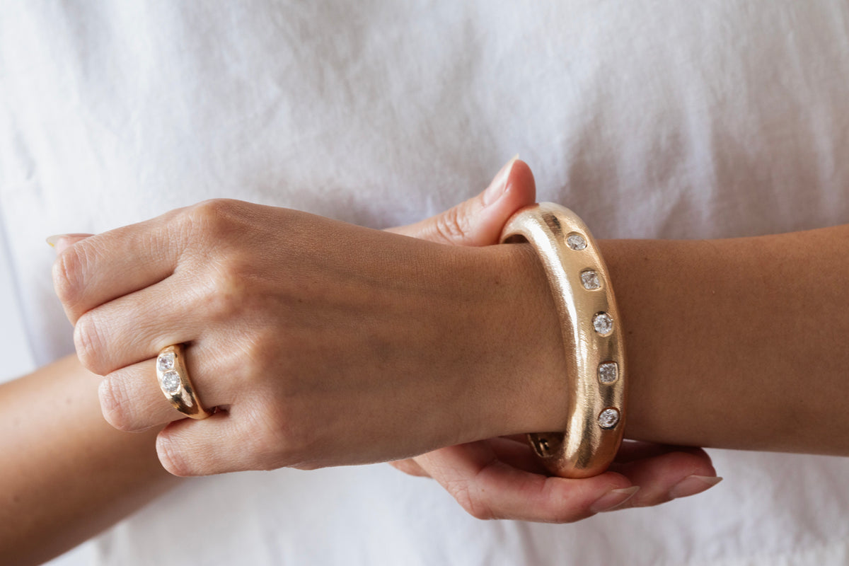 Five Diamond Bubble Cuff