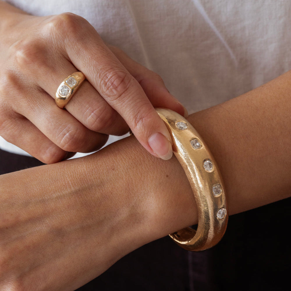 Five Diamond Bubble Cuff