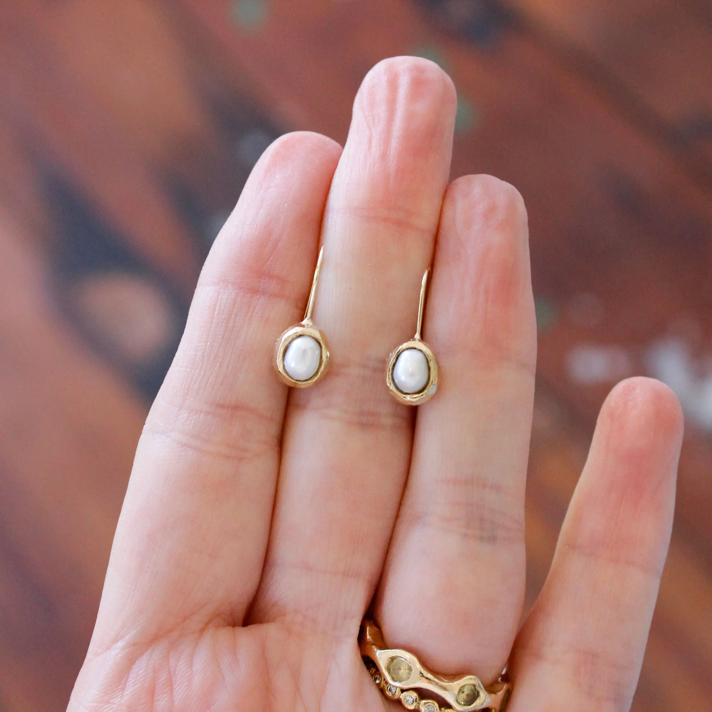 Pearl Drop Earrings Mary Frances Maker