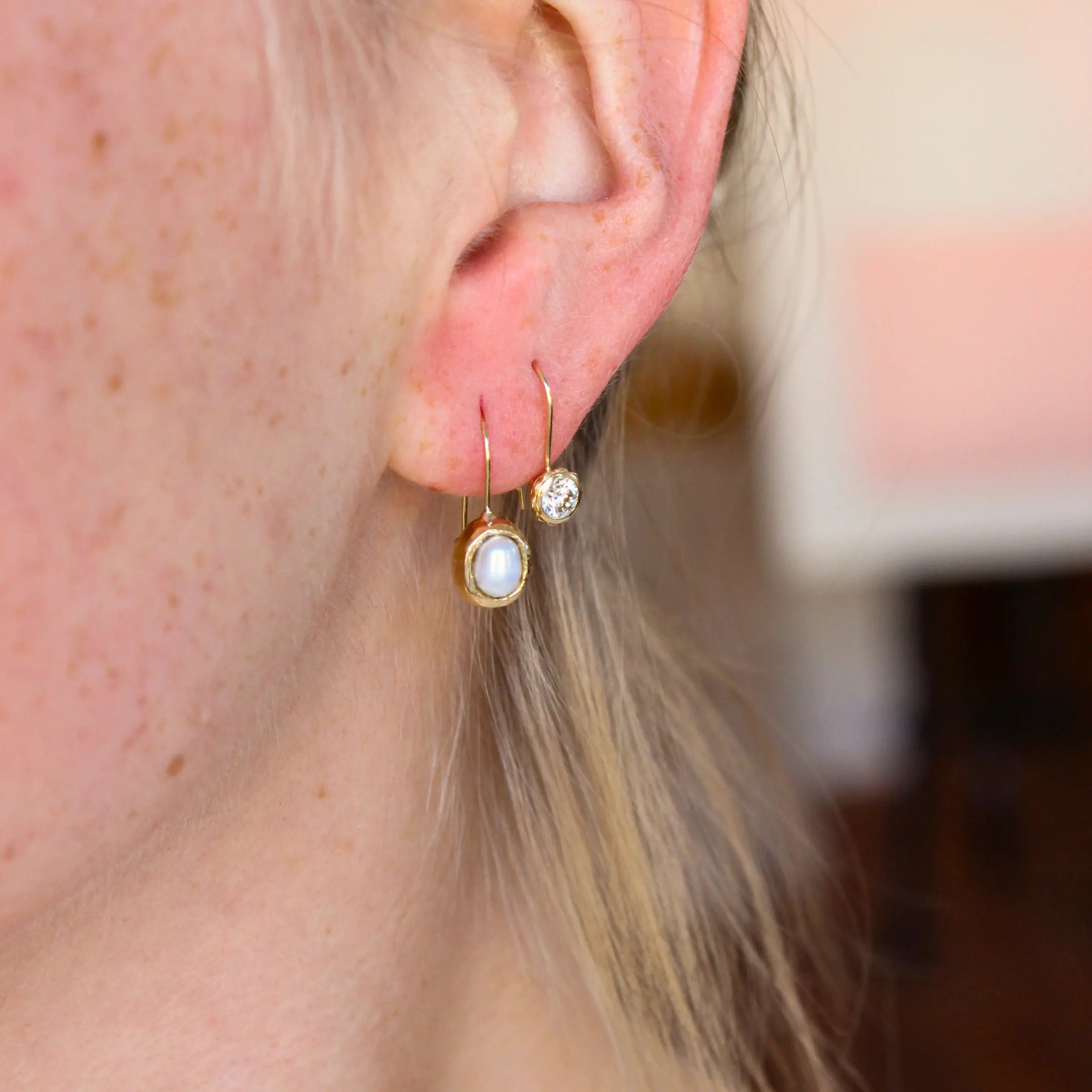 Pearl Drop Earrings Mary Frances Maker