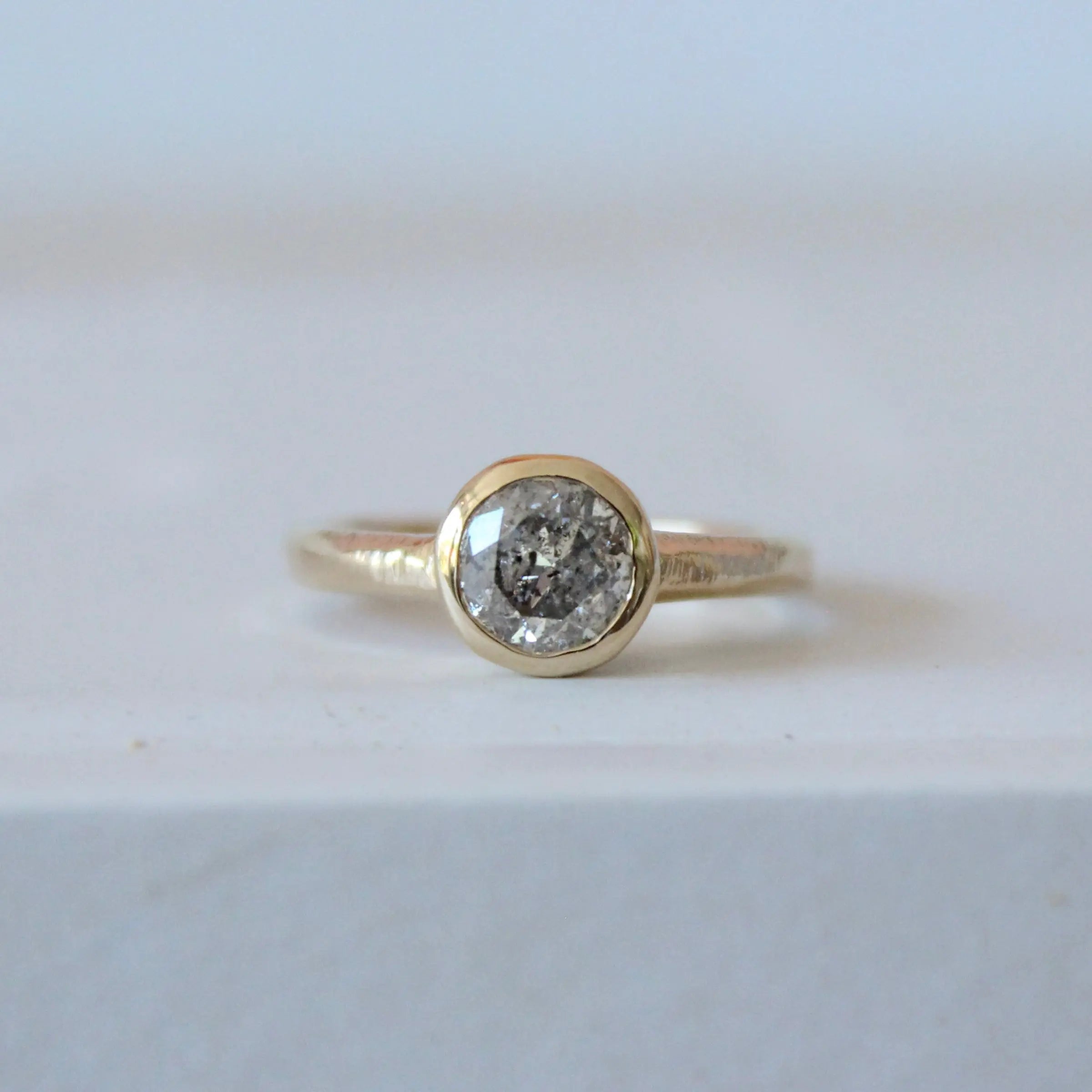 Salt and Pepper Diamond Ring Mary Frances Maker
