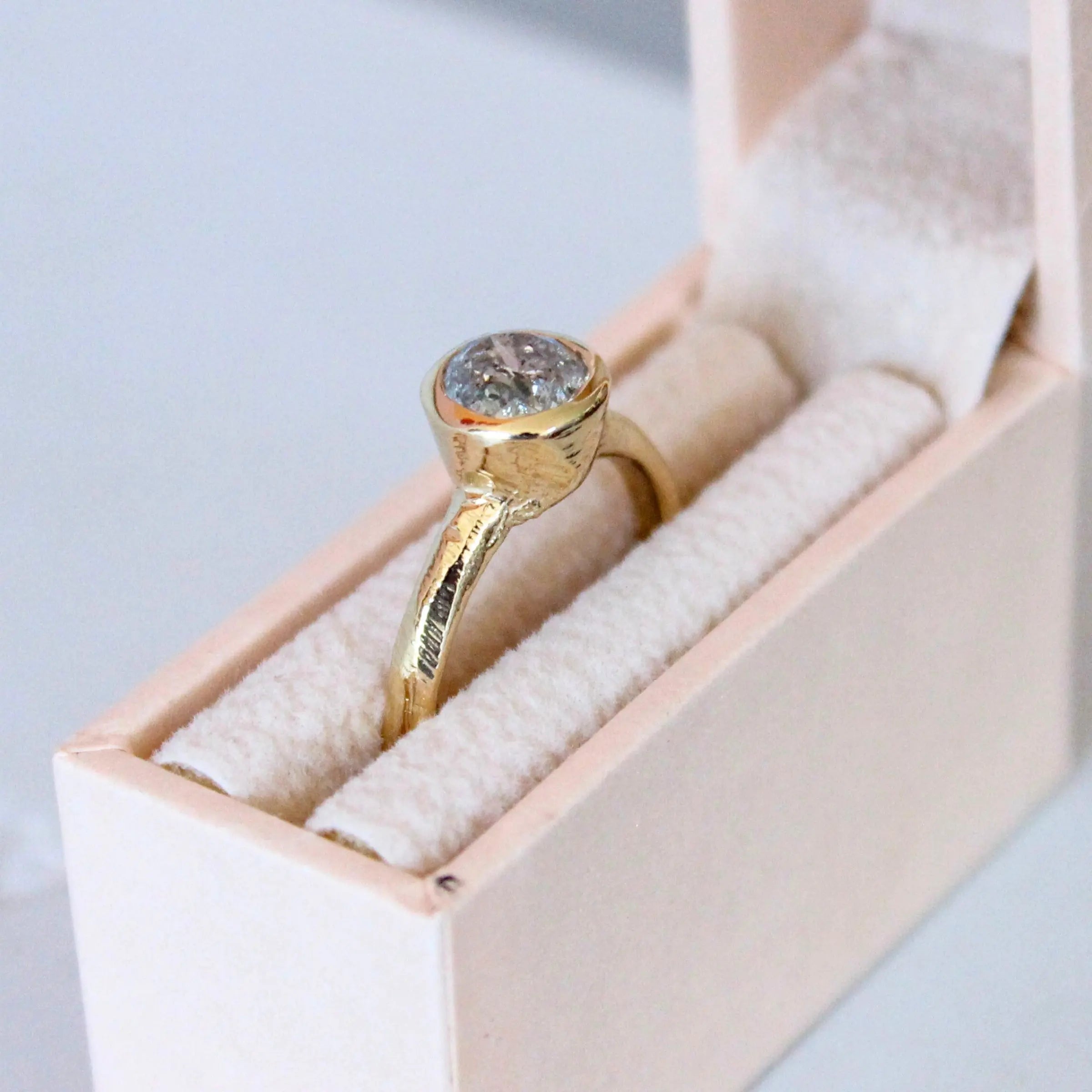Salt and Pepper Diamond Ring Mary Frances Maker