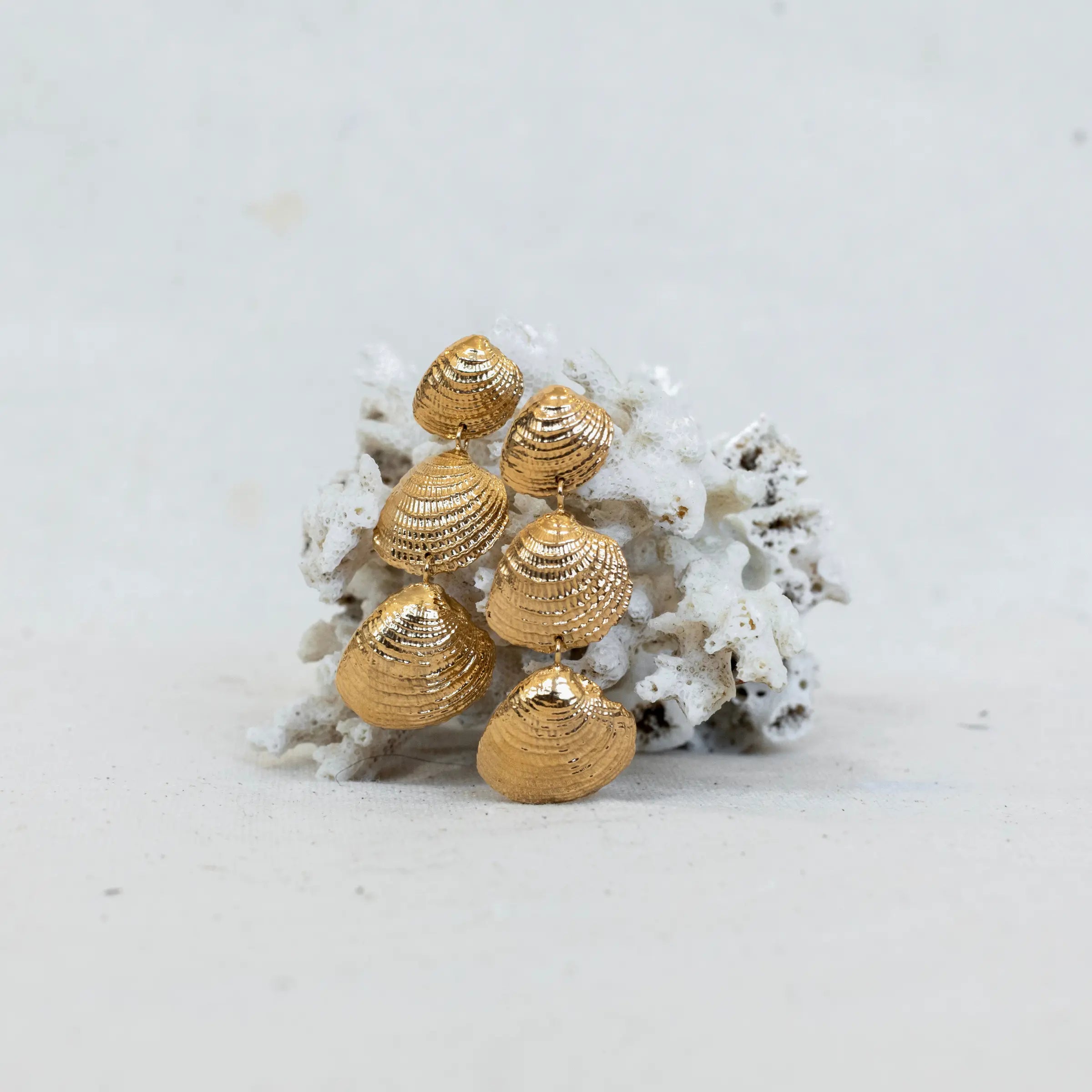 Shell Drop Studs Mary Frances Maker