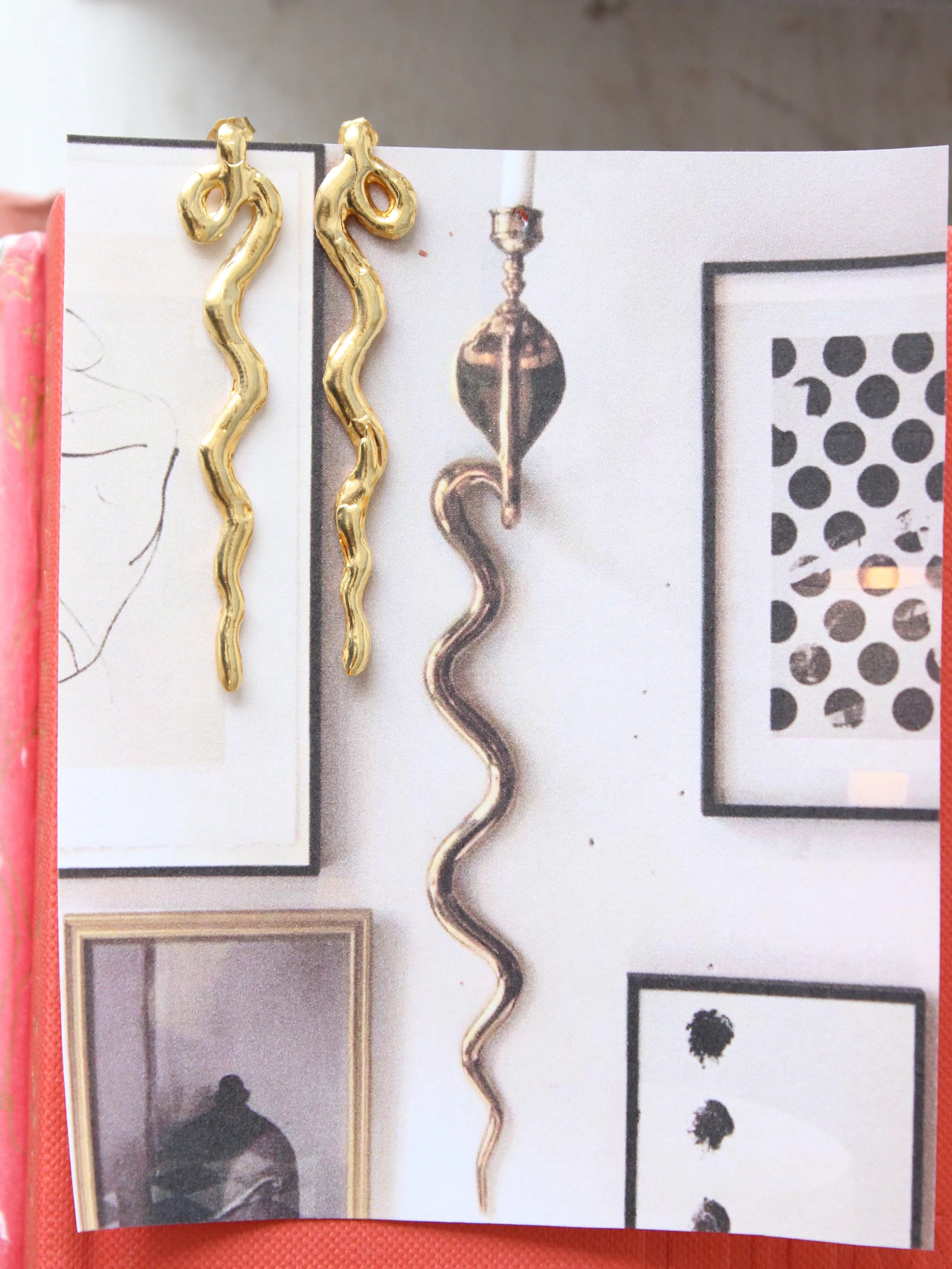 Snake Drop Earrings Mary Frances Maker