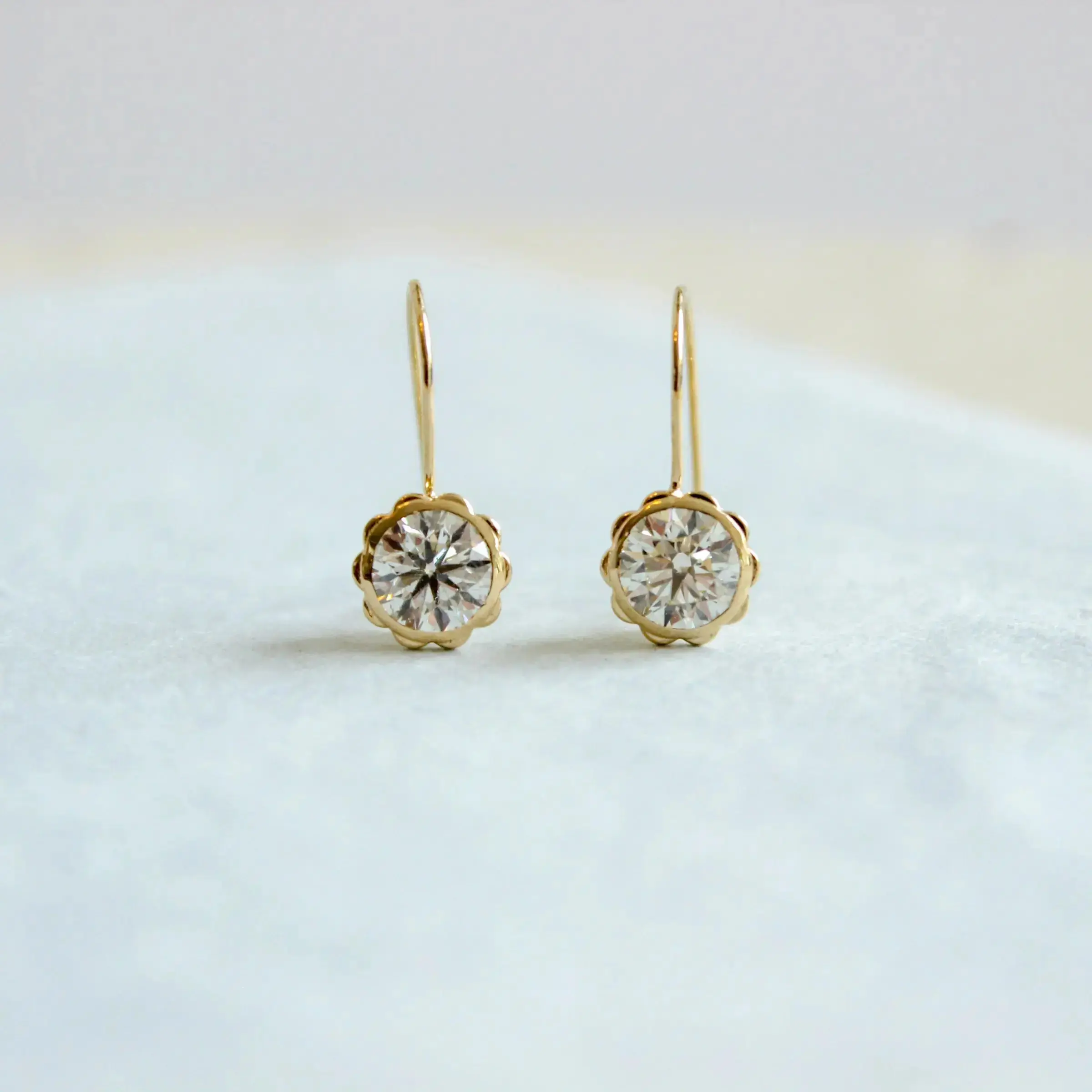 The SJB Co x MFM Diamond Scallop Drops Mary Frances Maker