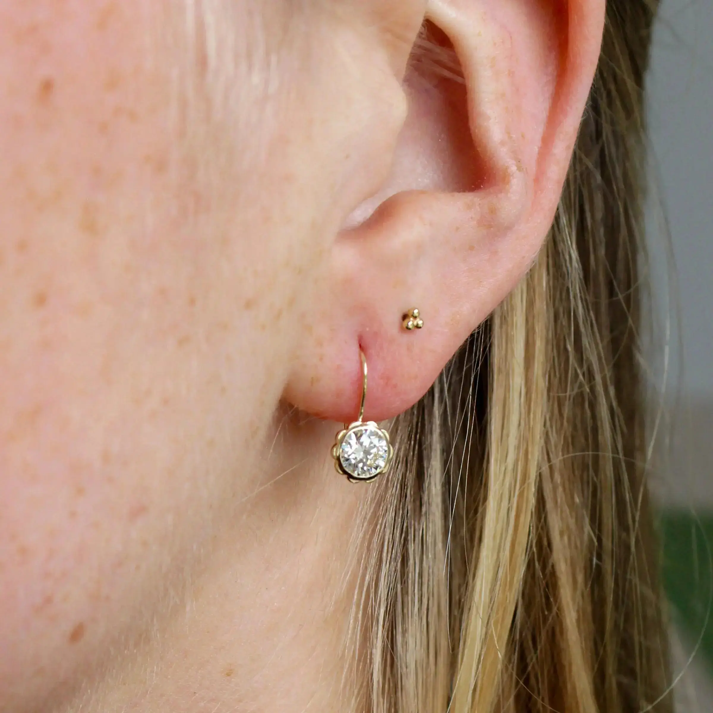 The SJB Co x MFM Diamond Scallop Drops Mary Frances Maker