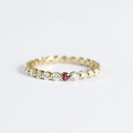 Custom Stories: Diamond & Birthstone Eternity Ring Mary Frances Maker