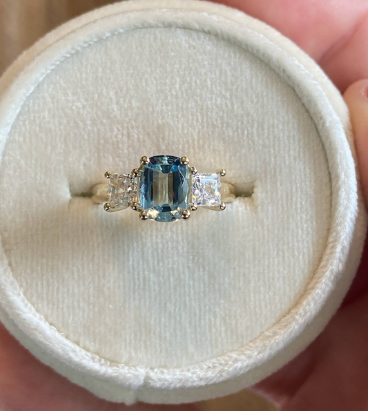 Reimagine-Your-Jewelry-Box-Aquamarine-Diamond-Ring Mary Frances Maker