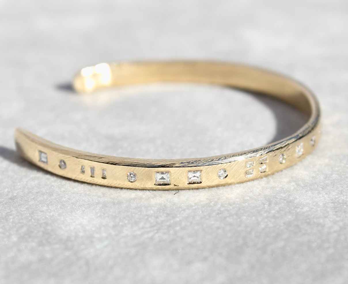 Scattered-Diamond-Bracelet Mary Frances Maker