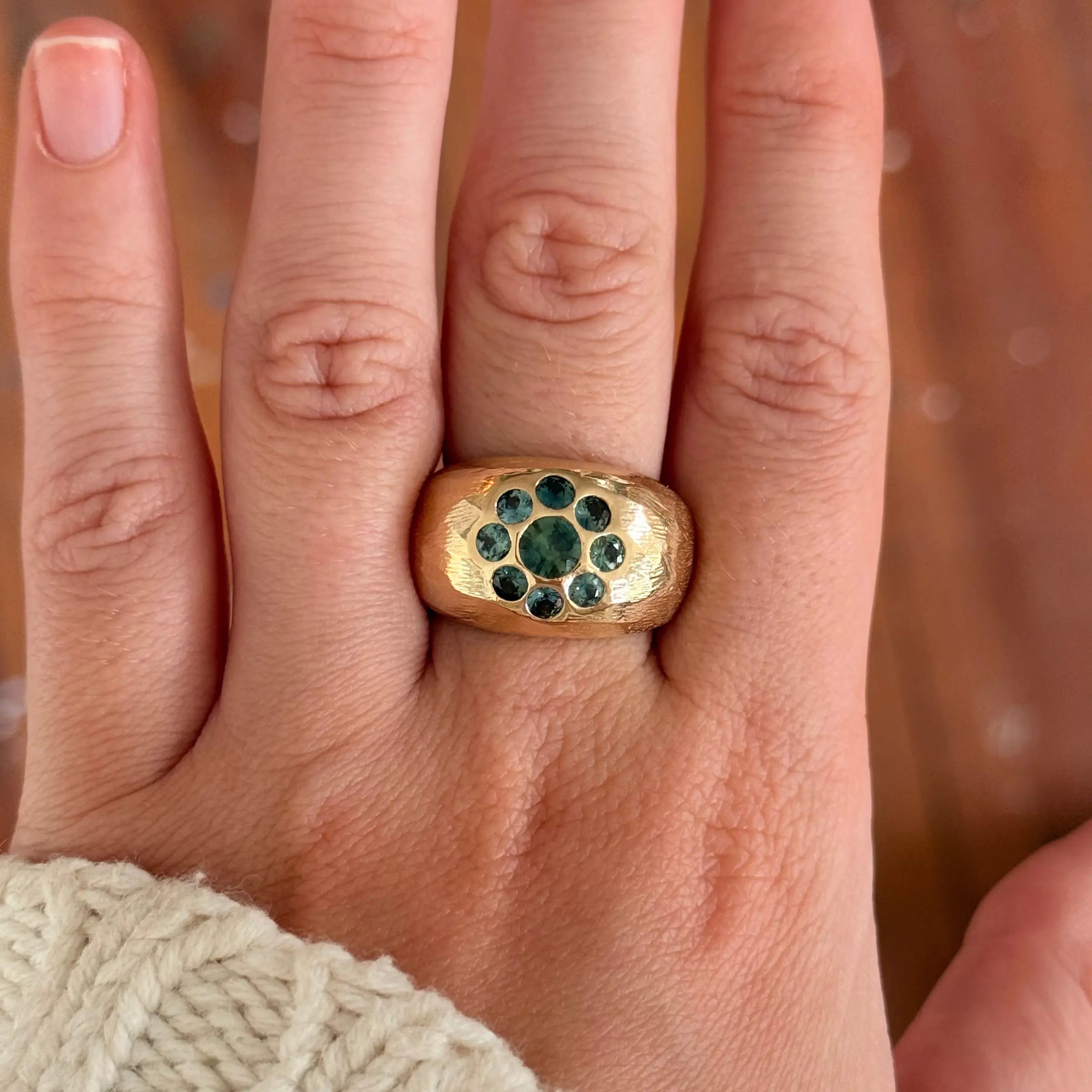 Australian Sapphire Bubble Ring Mary Frances Maker