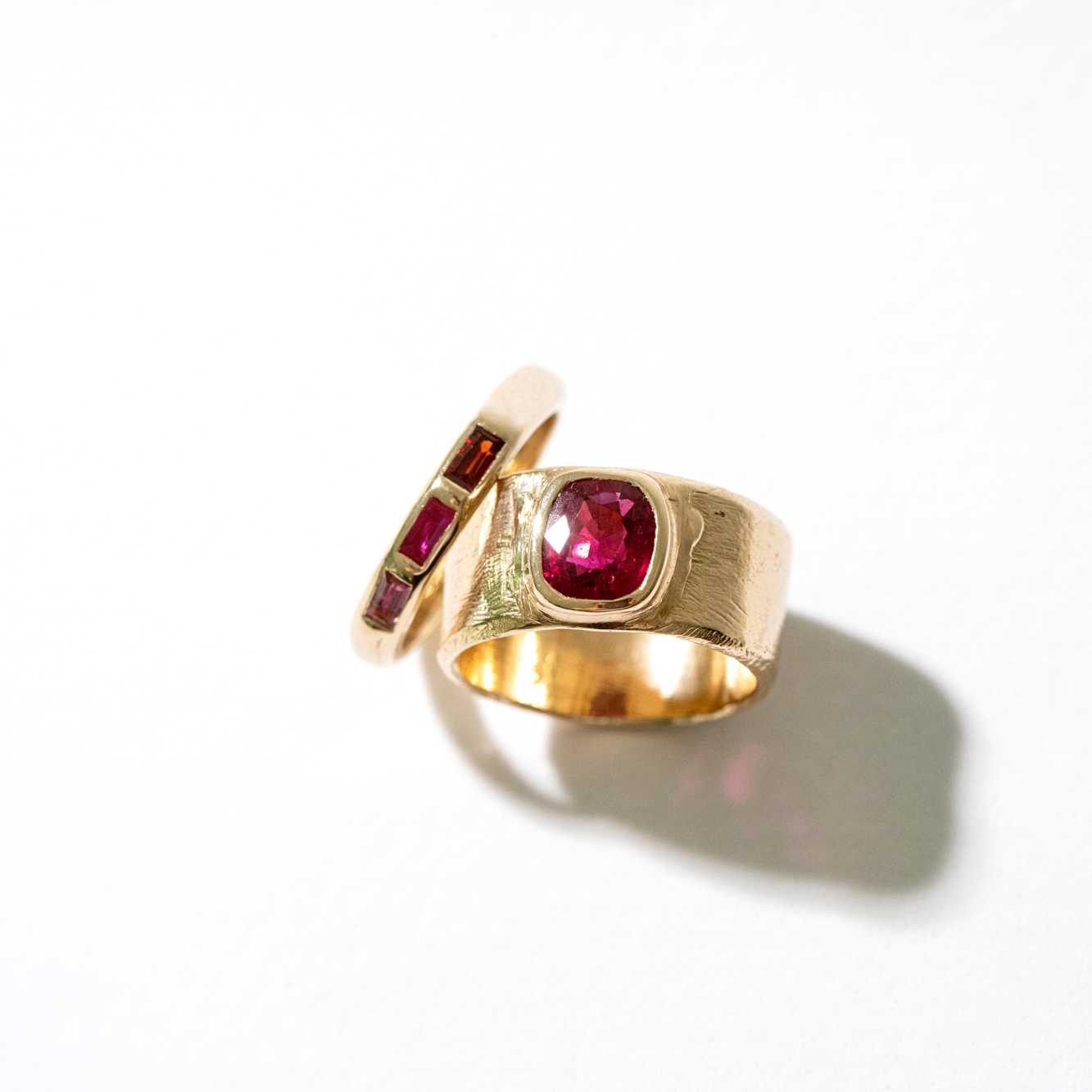 Baguette Birthstone Ring Mary Frances Maker