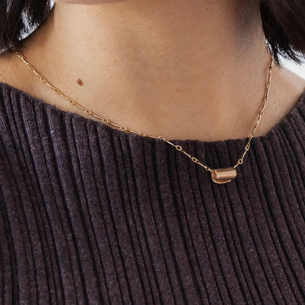 Birch Slide Necklace, Rooted Chain Mary Frances Maker