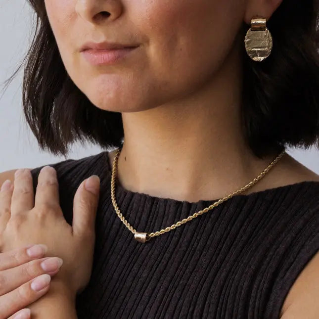 Birch Slide Necklace, Rope Chain Mary Frances Maker