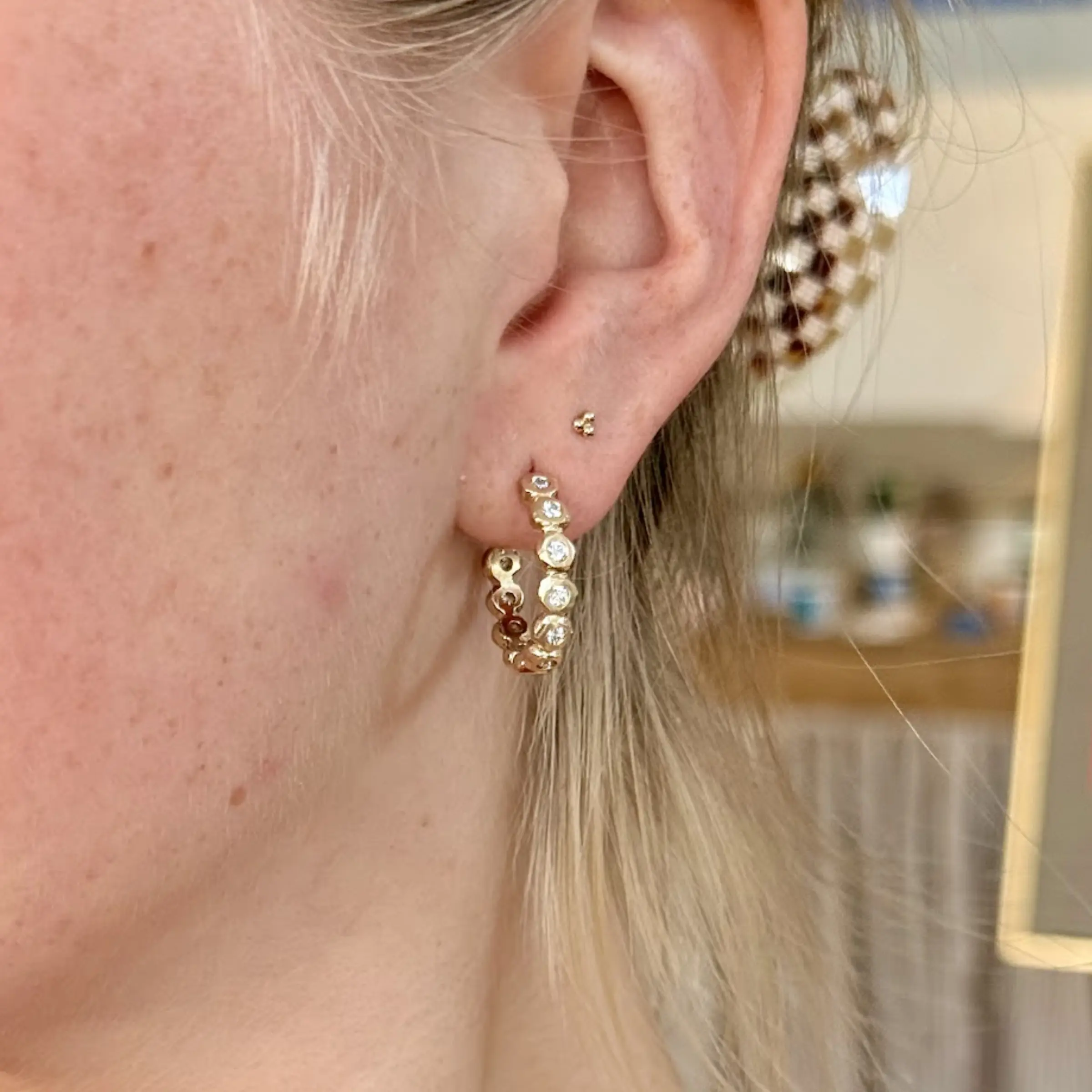 Diamond Hoops Mary Frances Maker