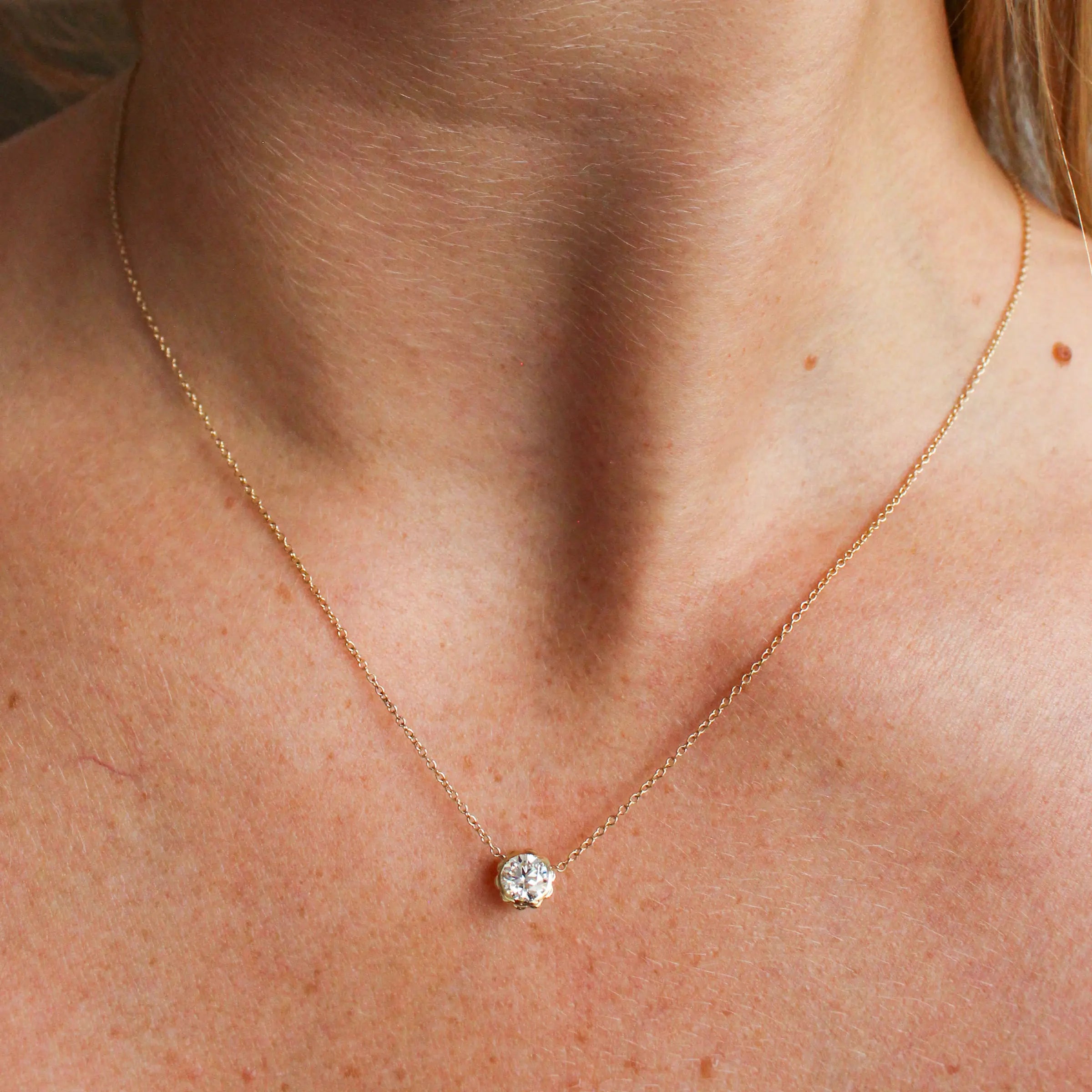 Diamond Scallop Necklace Mary Frances Maker
