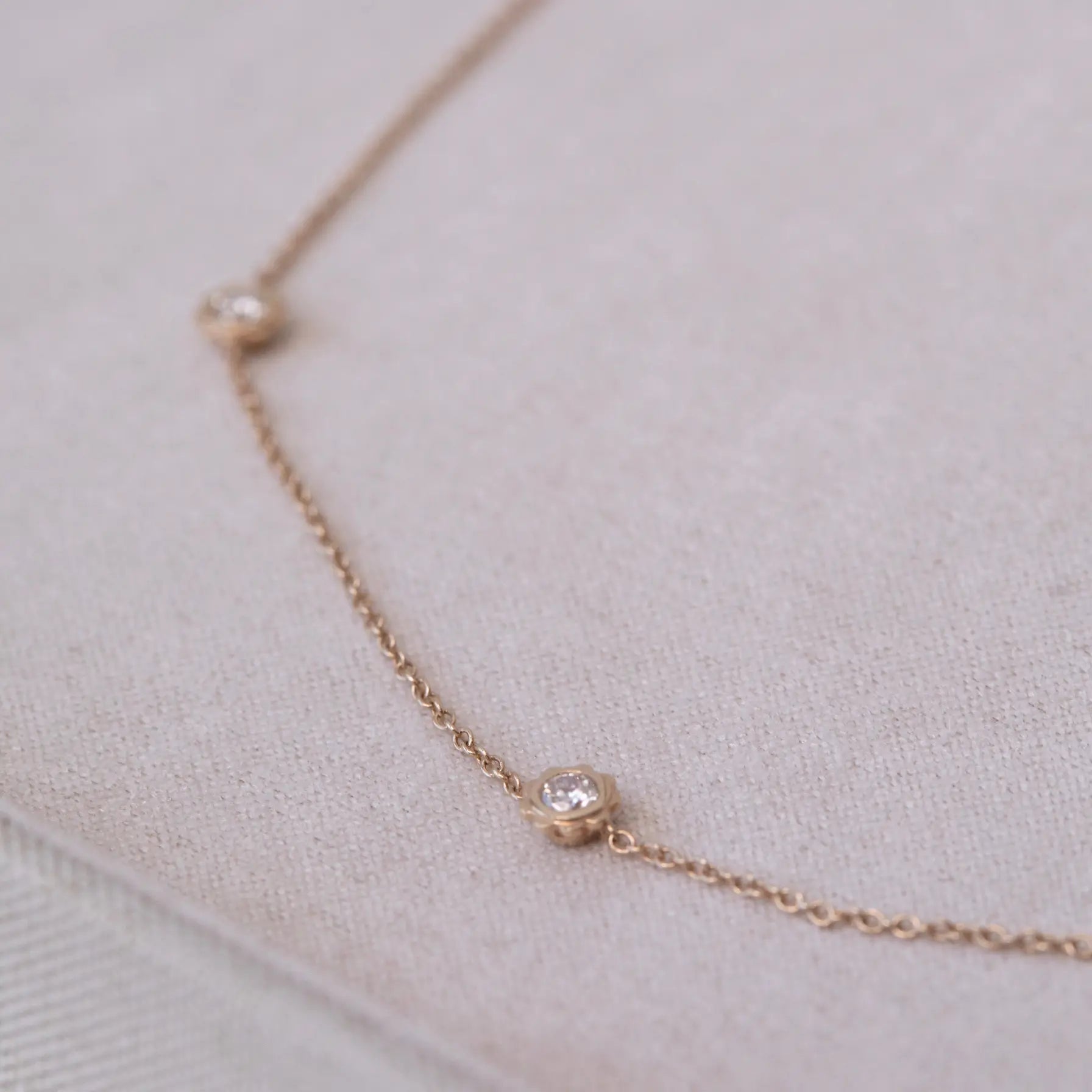 Diamond Scallop Station Necklace Mary Frances Maker
