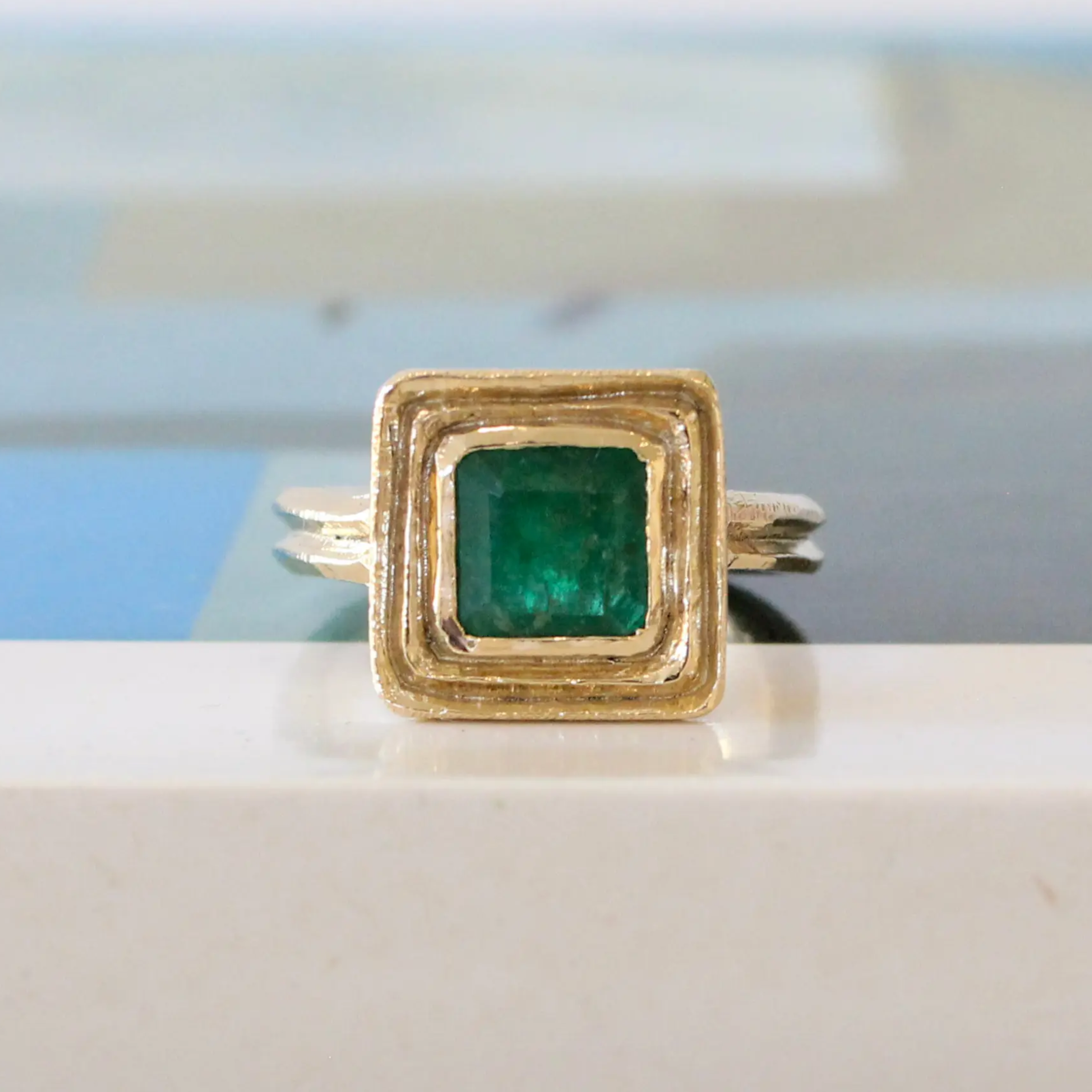 Emerald Statement Ring Mary Frances Maker