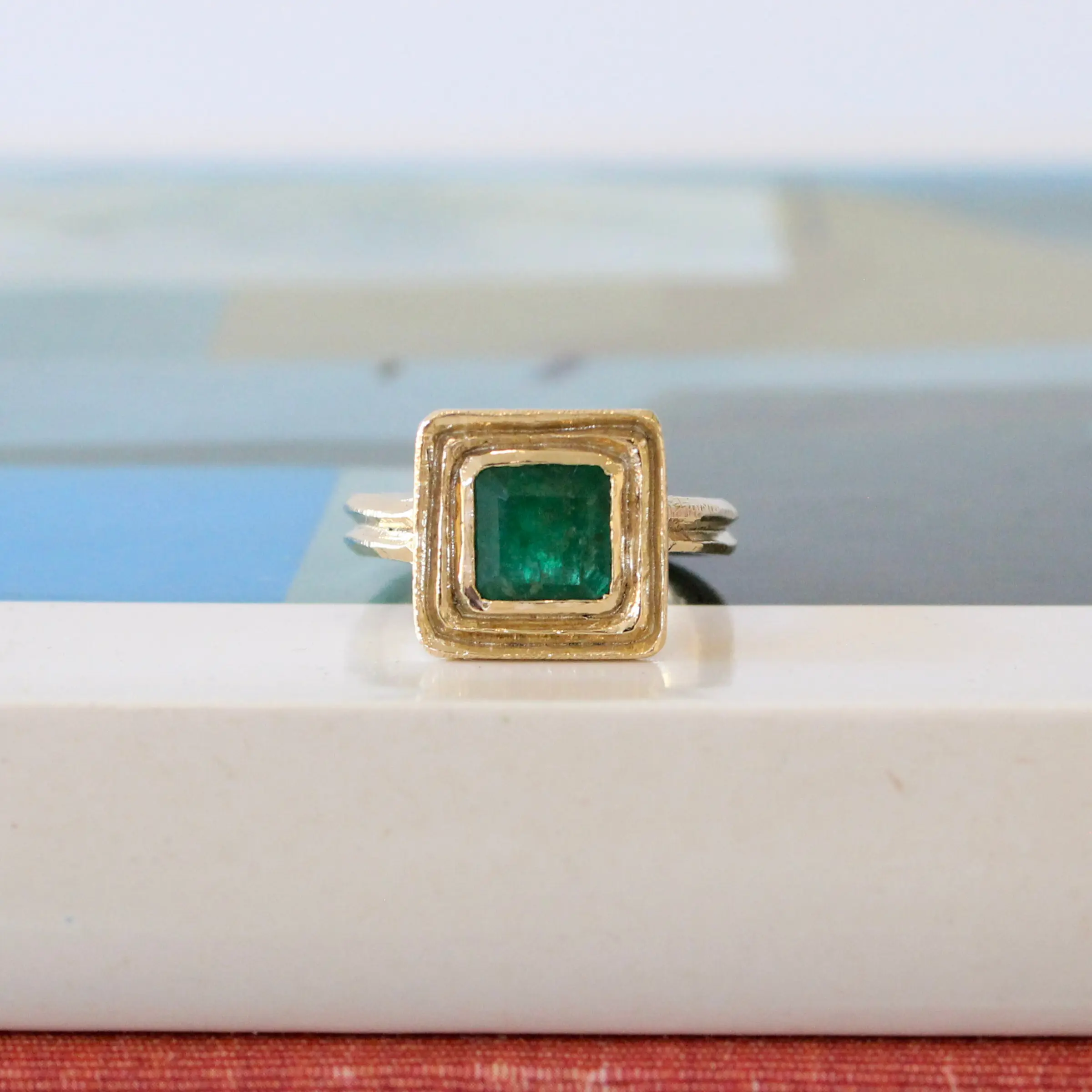 Emerald Statement Ring Mary Frances Maker