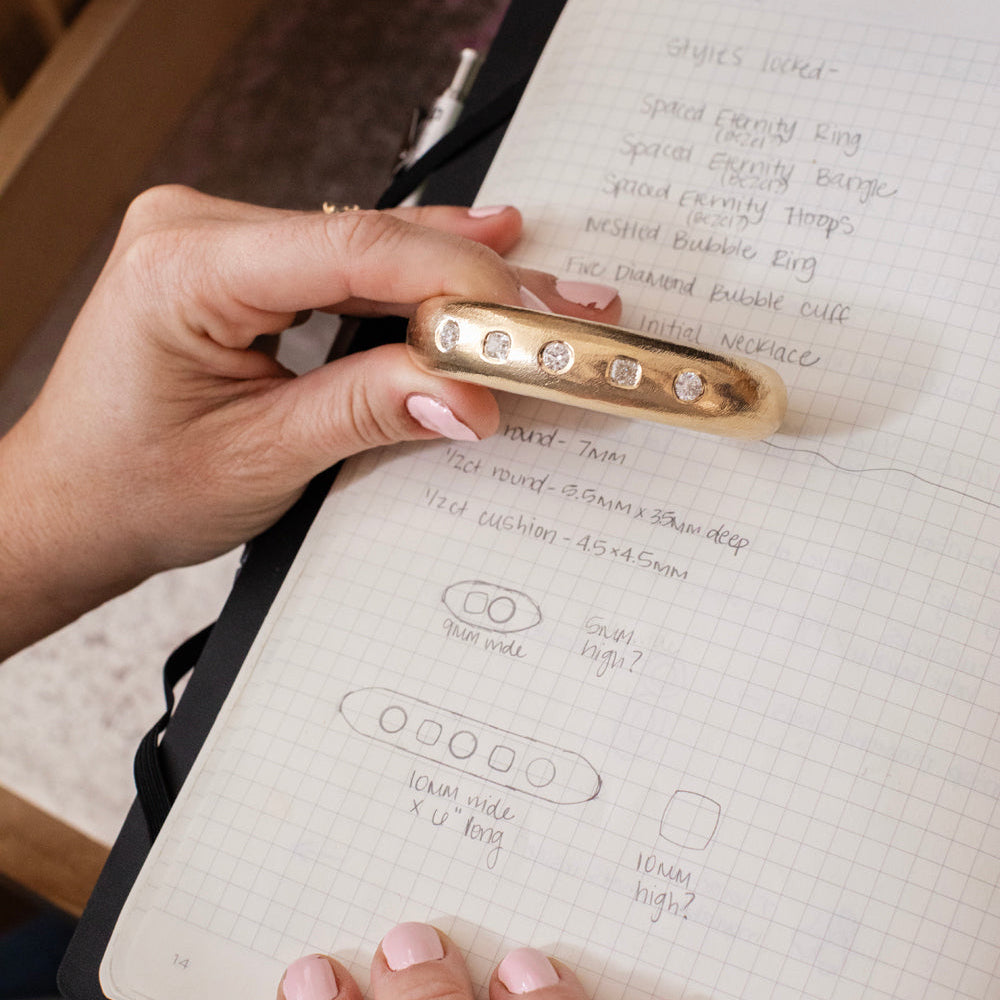 Five Diamond Bubble Cuff
