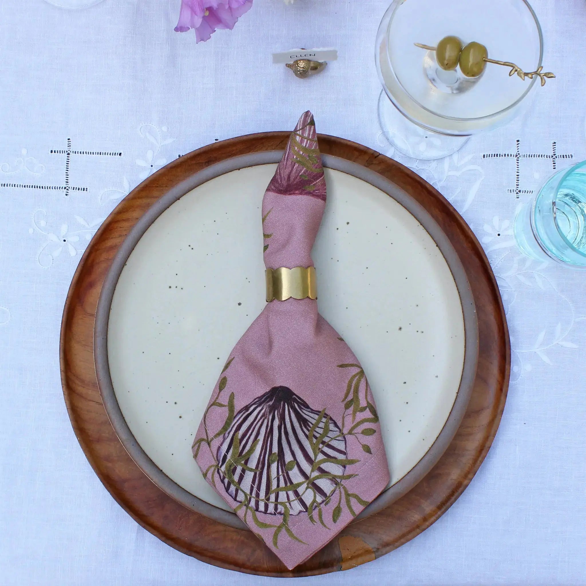 Scallop Napkin Rings, Set of 2 Mary Frances Maker