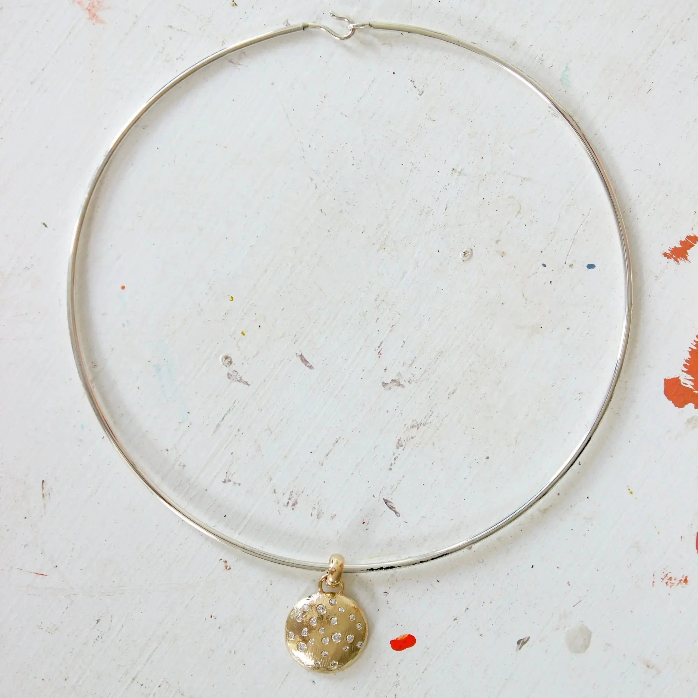 Sterling Silver Collar Necklace Mary Frances Maker