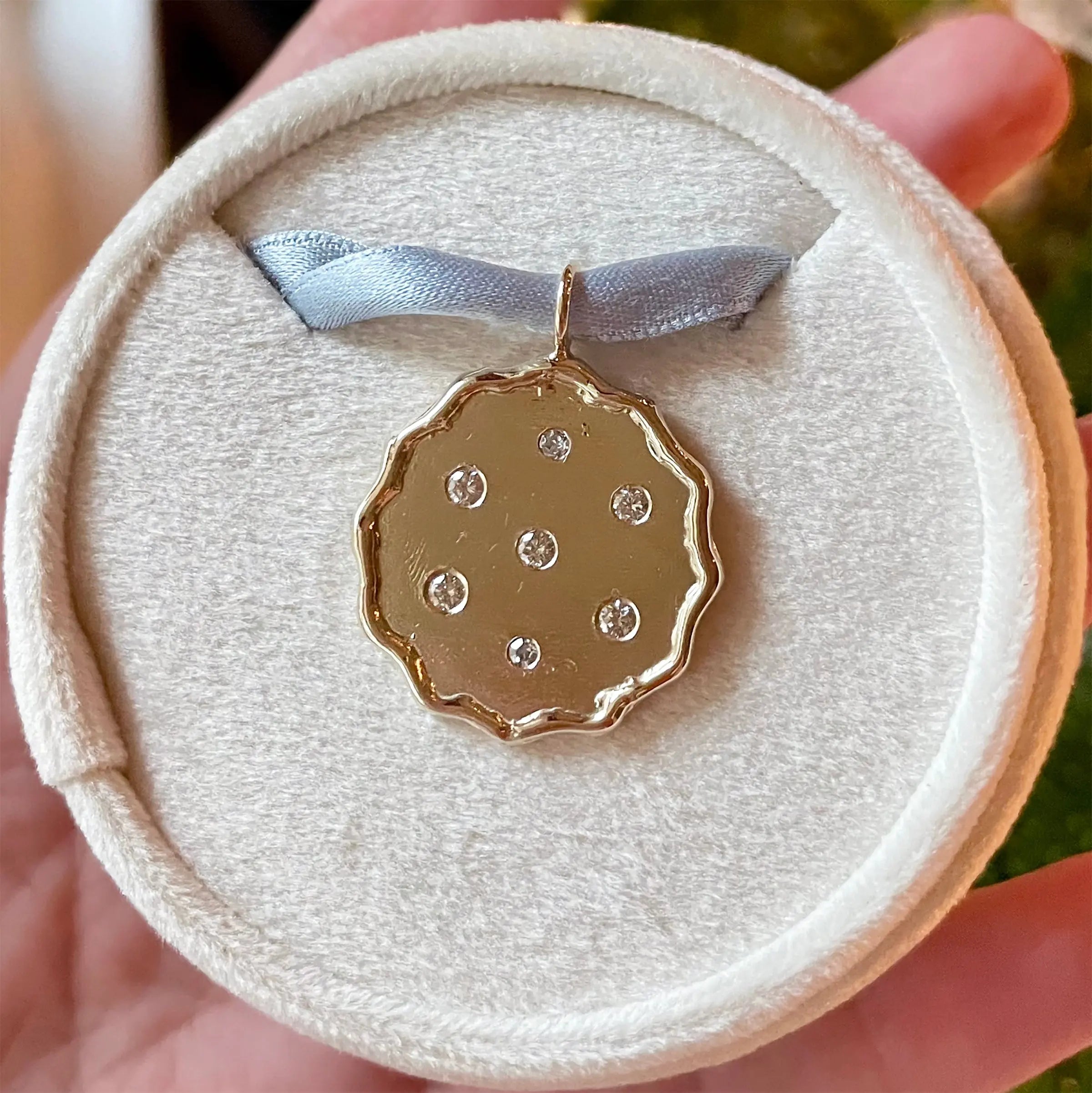 Wavy Disc Pendant Mary Frances Maker