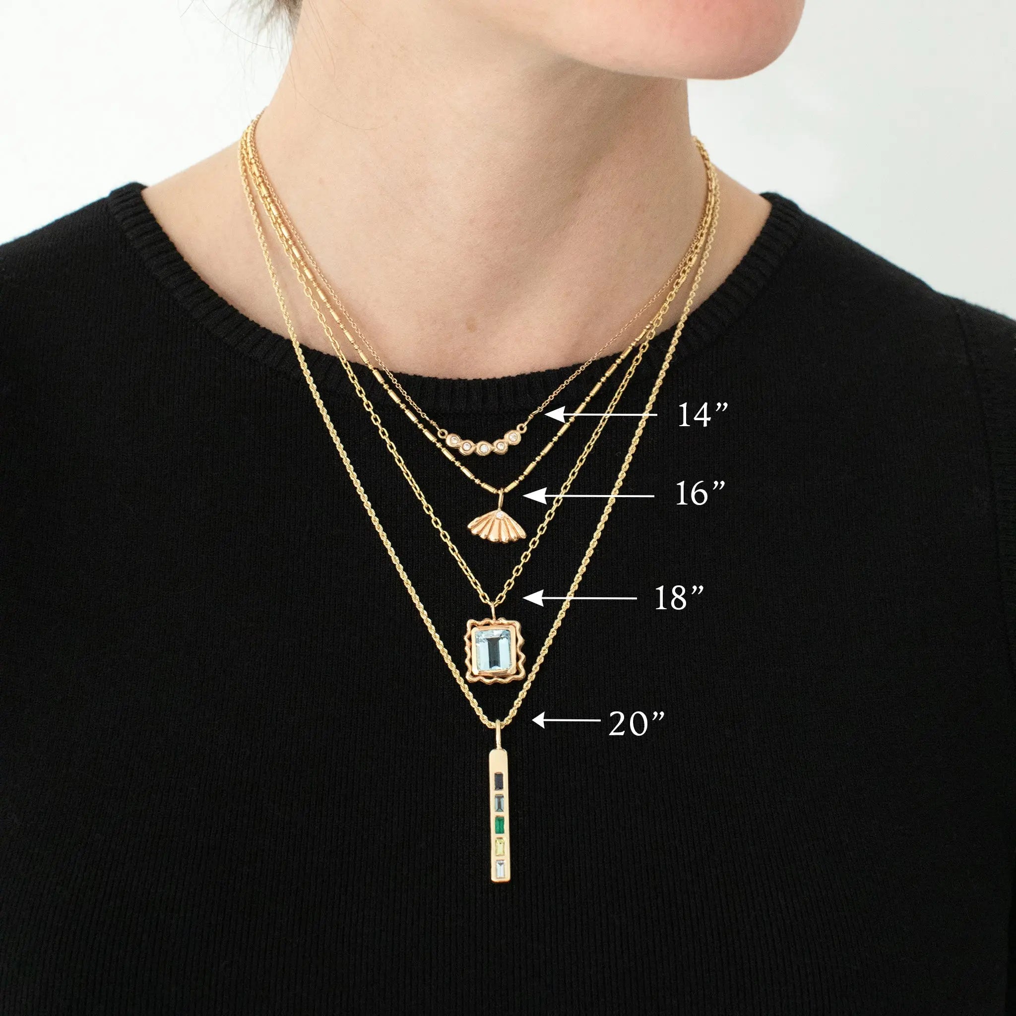 Wavy Frame Necklace Mary Frances Maker
