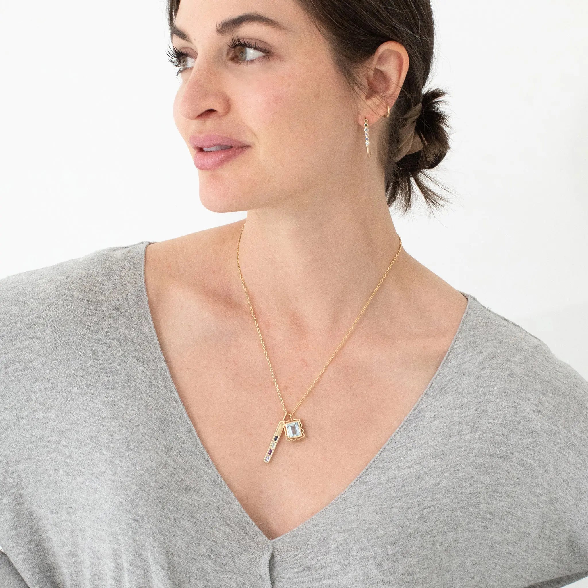 Wavy Frame Necklace Mary Frances Maker