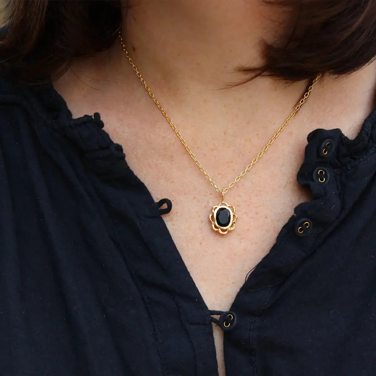 Wavy Frame Necklace Mary Frances Maker
