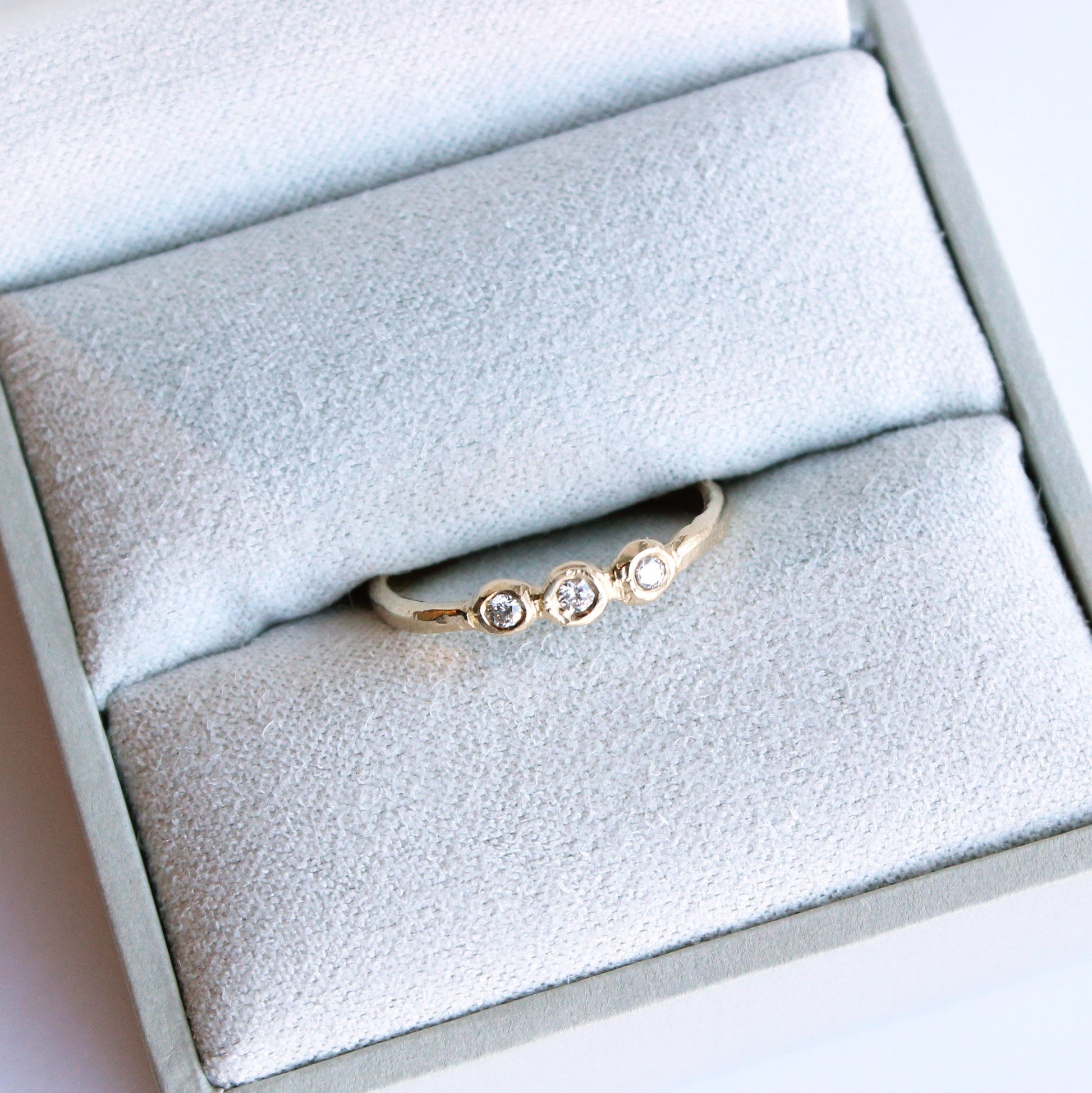 Semi-Custom Family Birthstone Ring, 3 Stones Mary Frances Maker